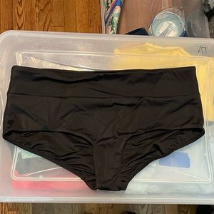 Athleta black boyshort swim bottoms